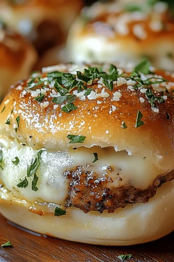Garlic Parmesan Cheeseburger Bombs
