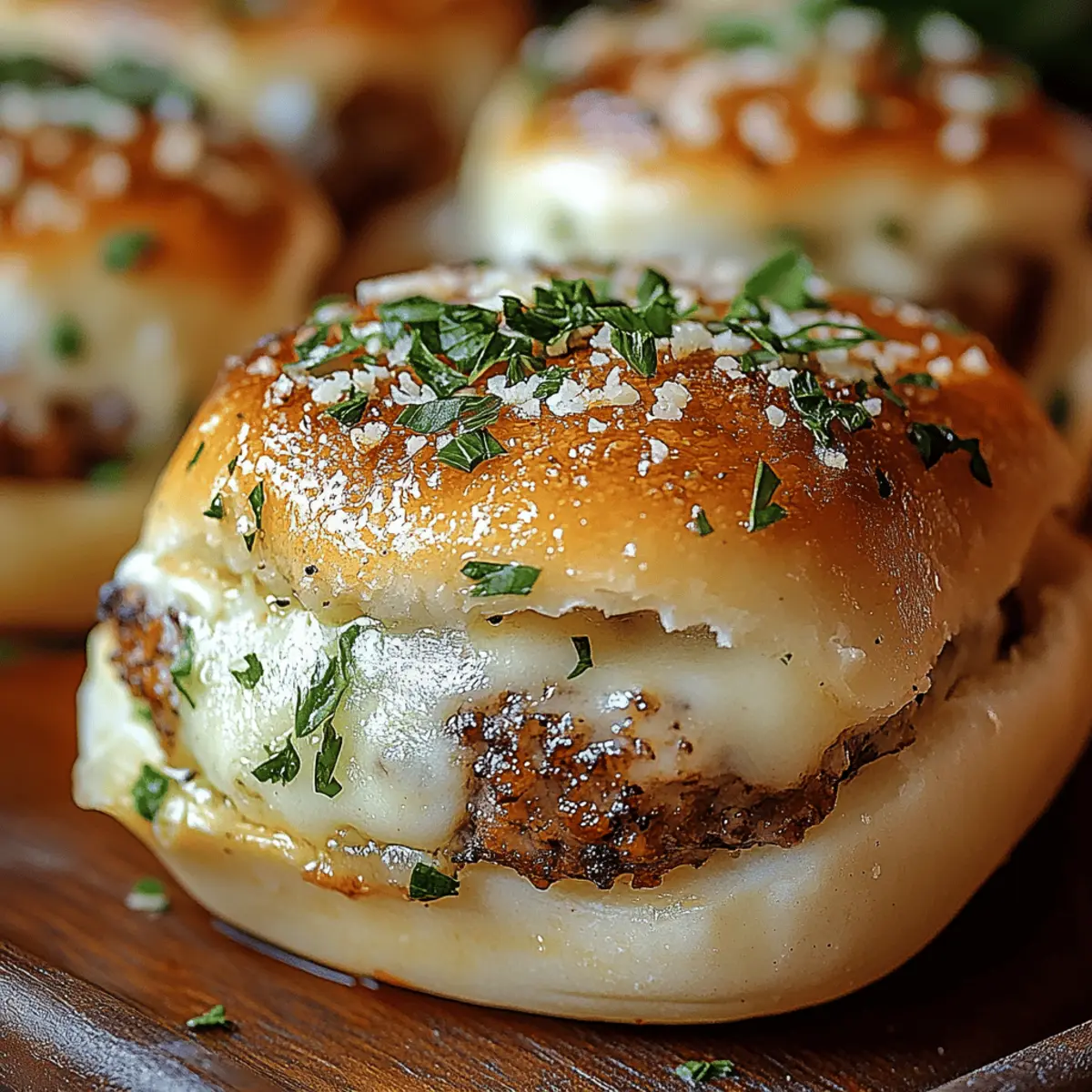 Garlic Parmesan Cheeseburger Bombs