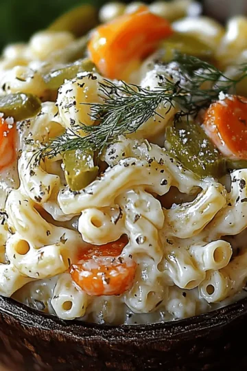 Dill Pickle Macaroni Salad