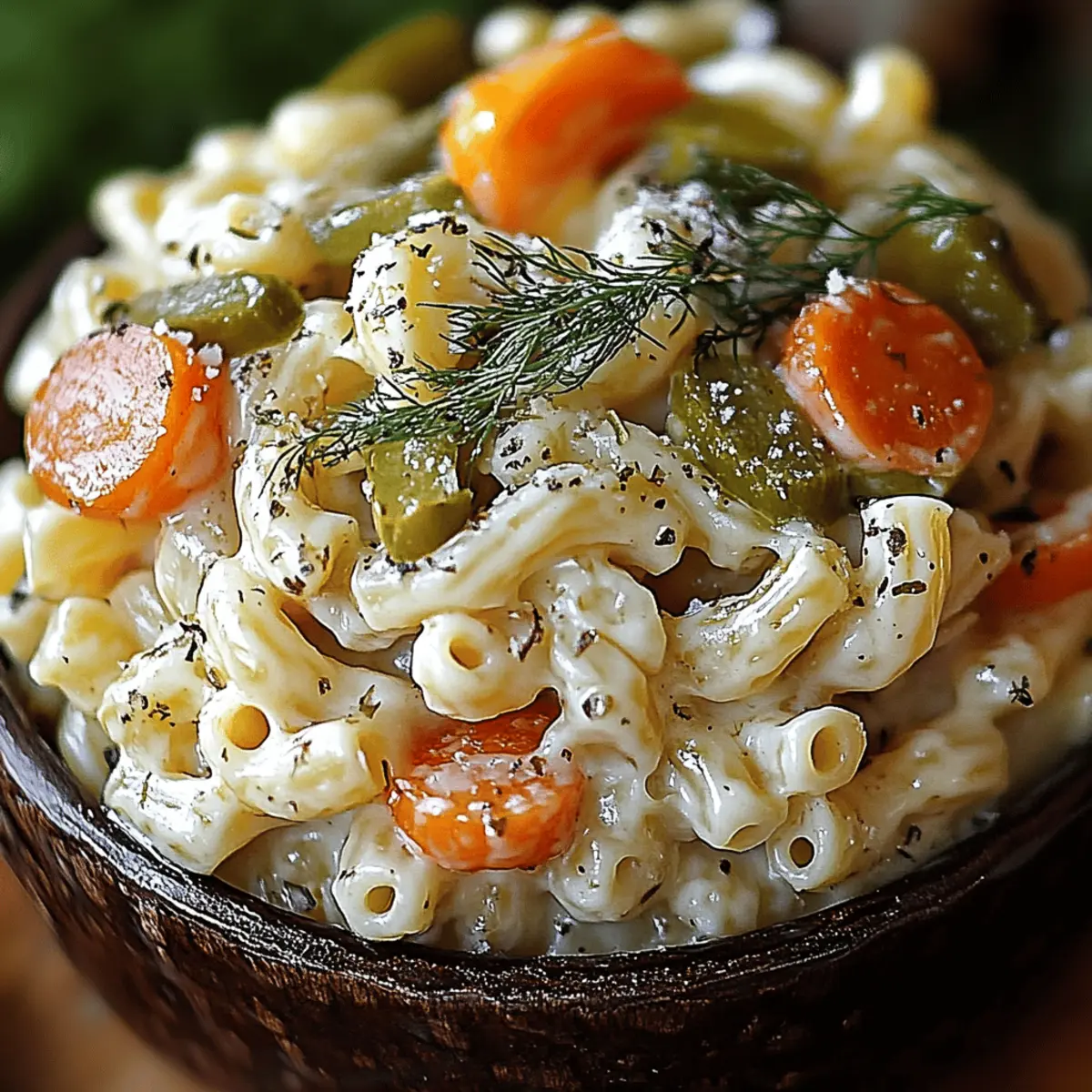 Dill Pickle Macaroni Salad