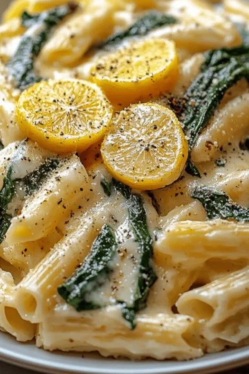 Lemon Ricotta Pasta with Spinach