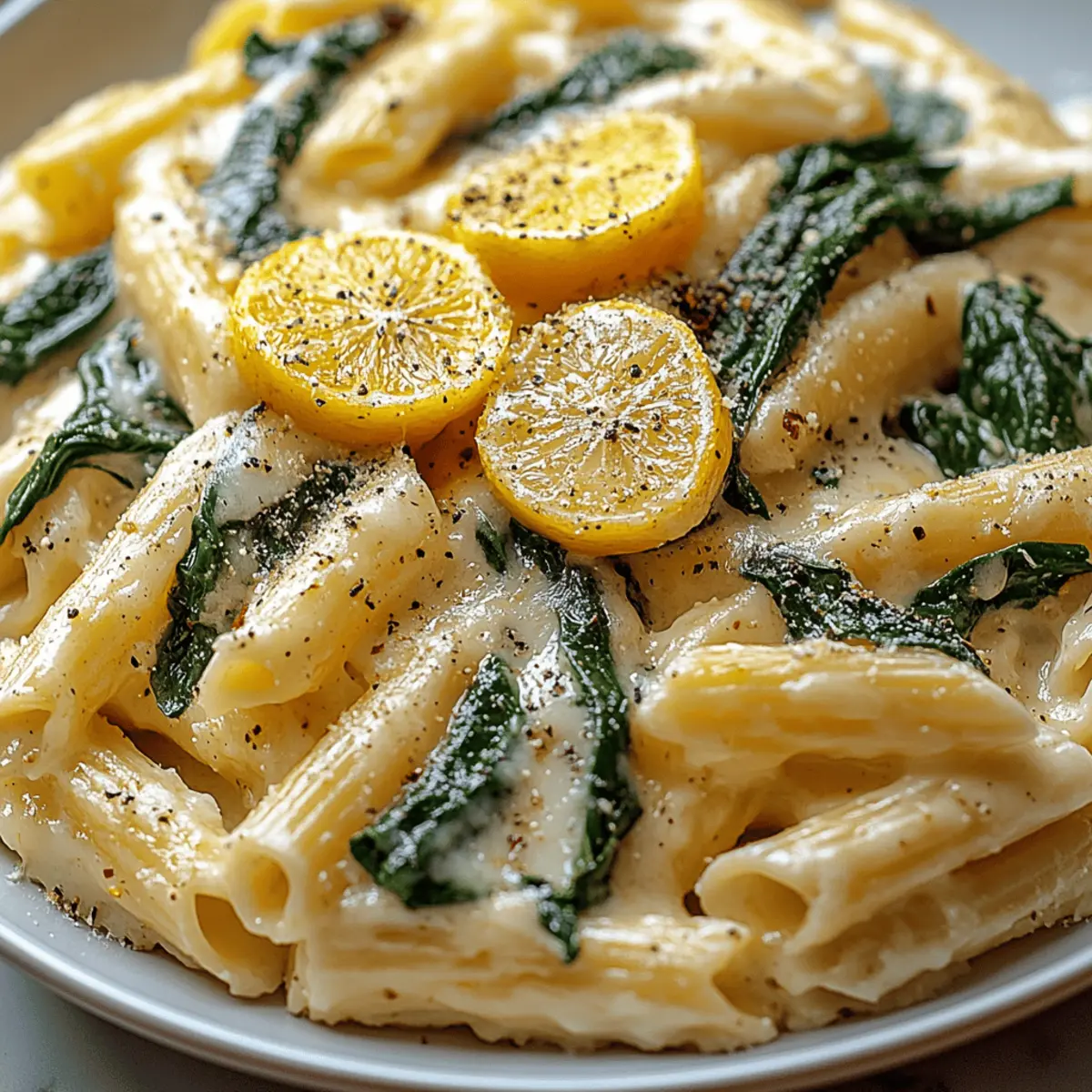 Lemon Ricotta Pasta with Spinach