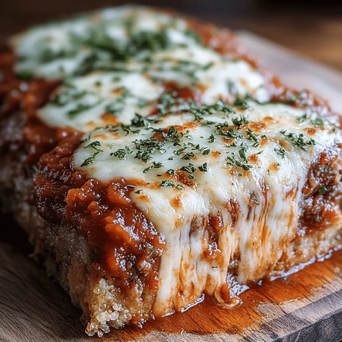Parmesan Meatloaf with Marinara Mozzarella