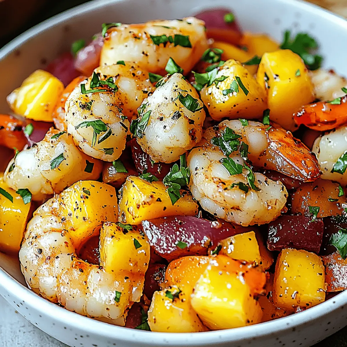 Mango Pineapple Shrimp Salad