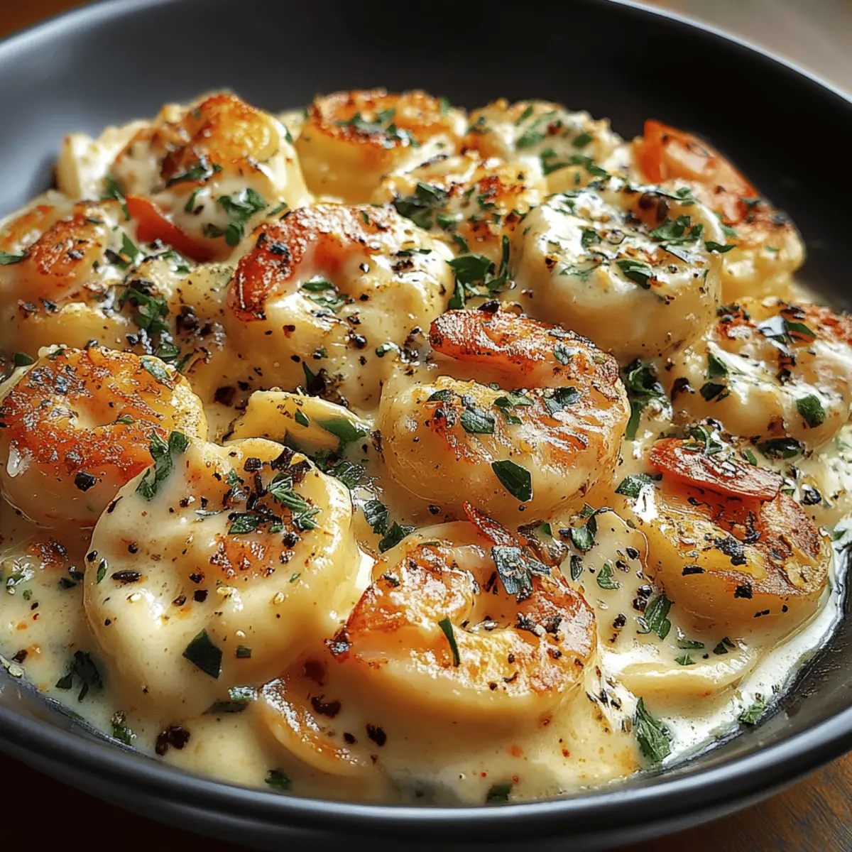Creole Garlic Alfredo with Cheese Tortellini Seafood