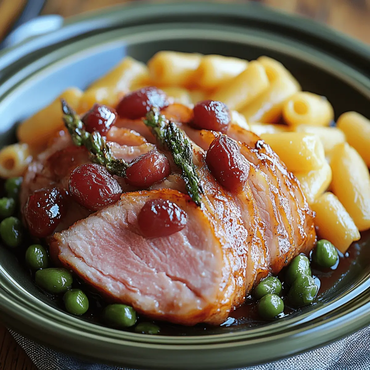 Crockpot Ham, Green Beans and Potatoes
