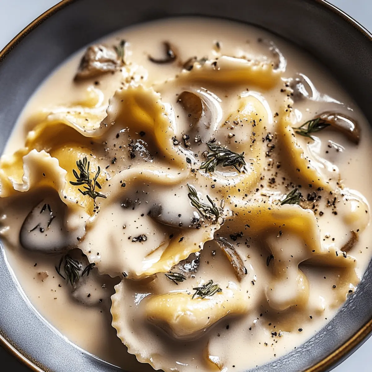 Creamy Mushroom Ravioli Sauce