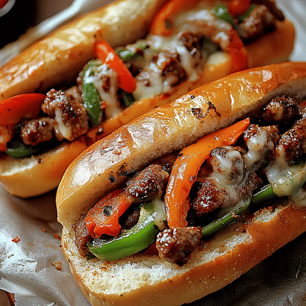 Italian Sausage Peppers Subs