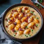 Bacon Cheddar Gnocchi Soup