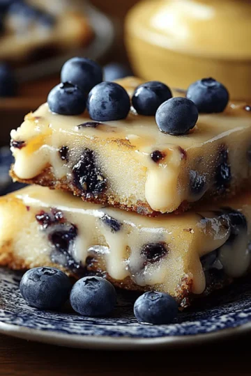 Blueberry Biscuits with Zesty Lemon Glaze