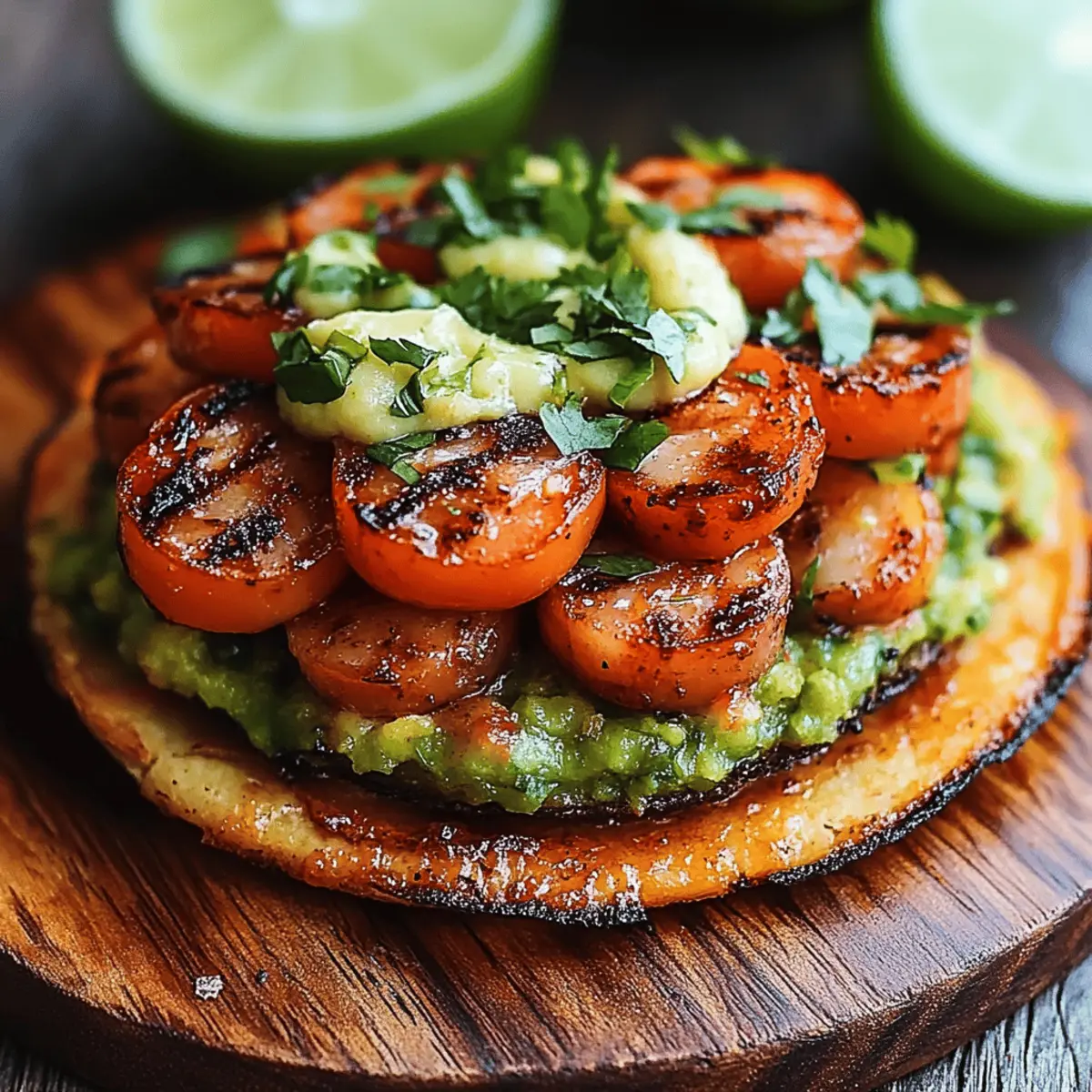 Grilled Shrimp Tostadas with Guacamole Pico de Gallo