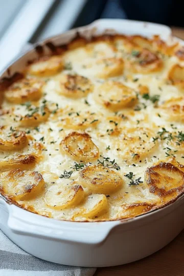 Cheesy Garlic Scalloped Potatoes