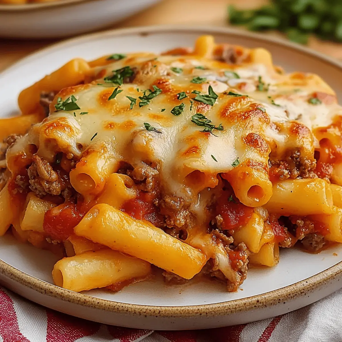 Italian Sausage Baked Ziti