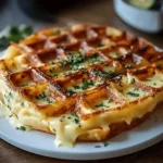 Low Carb Chaffle with Egg and Cheese