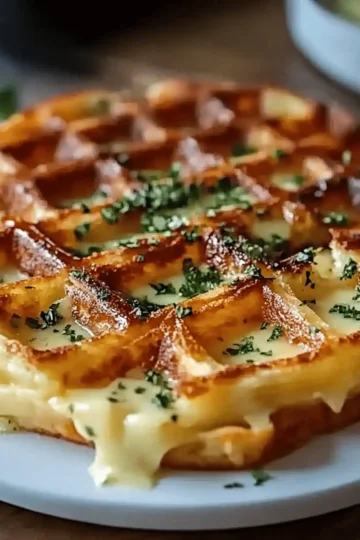 Low Carb Chaffle with Egg and Cheese