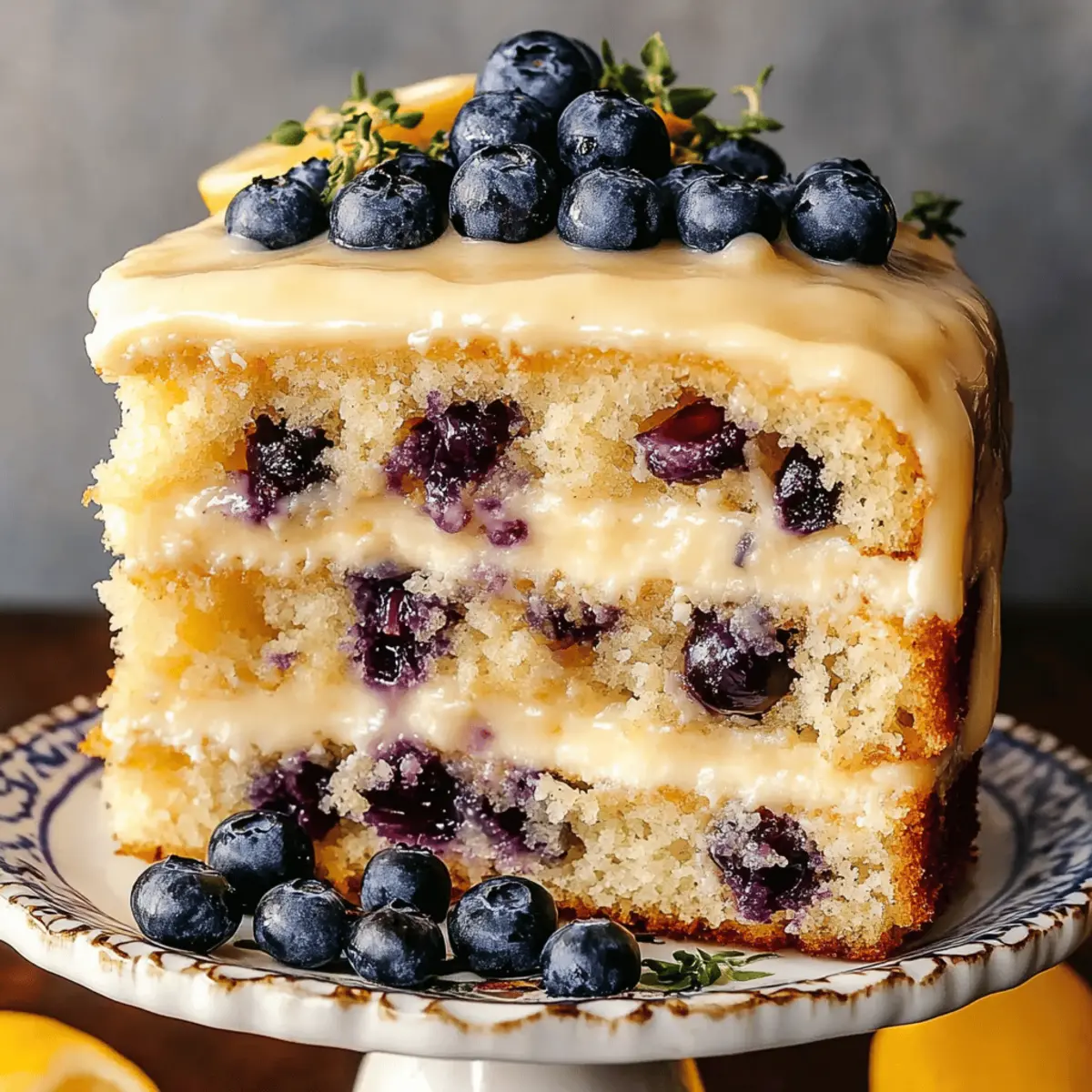 Lemon Blueberry Layer Cake