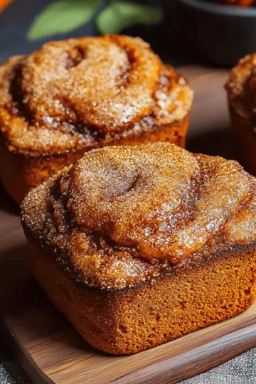 Cinnamon Swirl Pumpkin Bread Mini Loaves