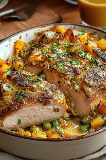 Chicken, Leek and Butternut Squash Bake