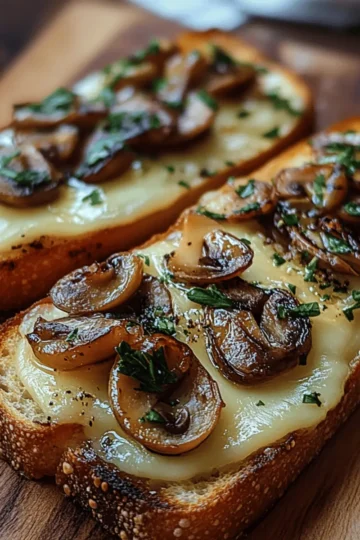 Mushroom Brie Crostini