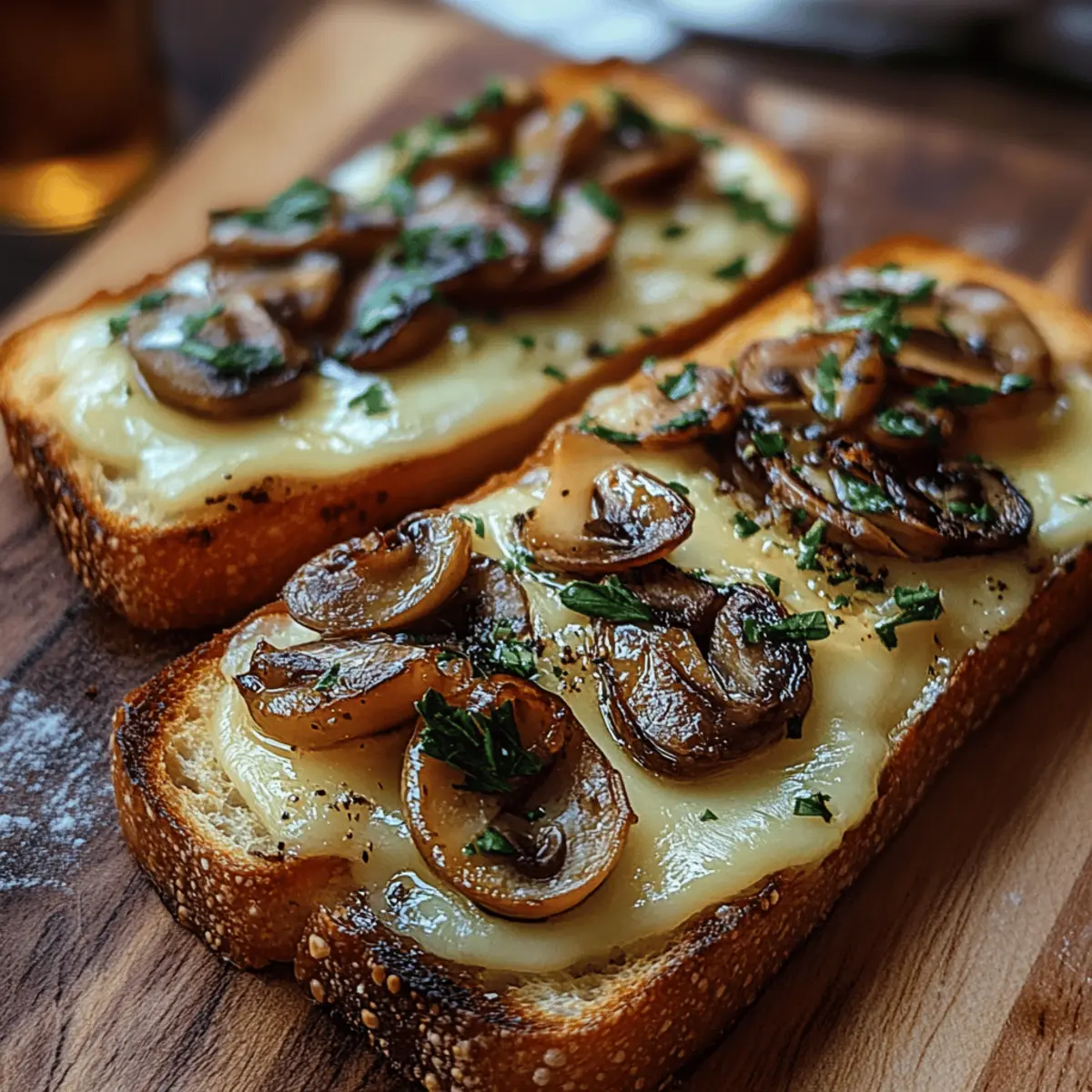 Mushroom Brie Crostini