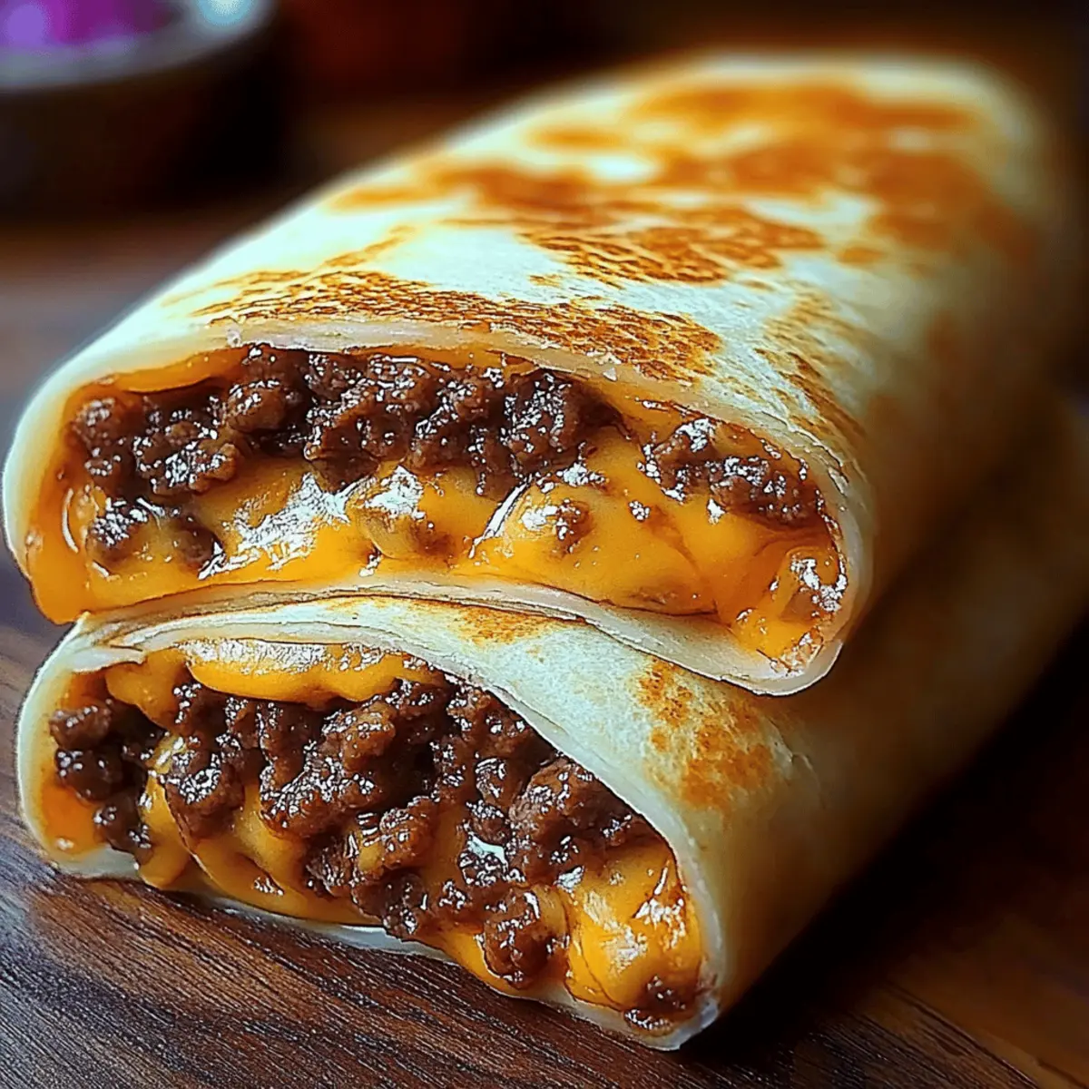 Cheesy Beef Wraps
