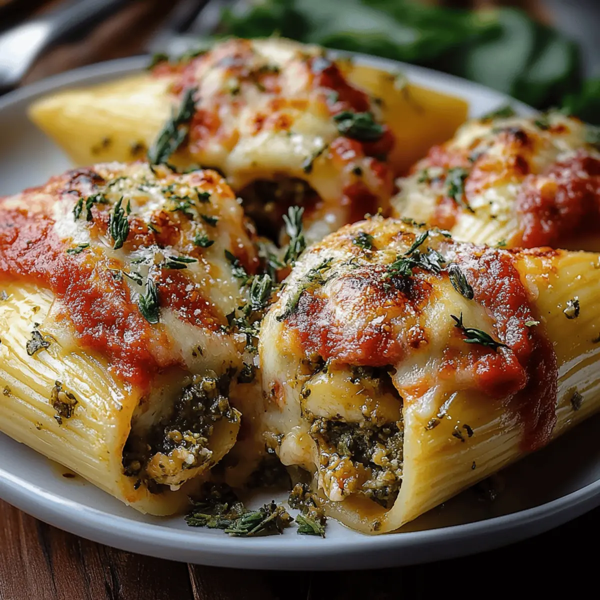 Herb Zucchini Stuffed Jumbo Shells