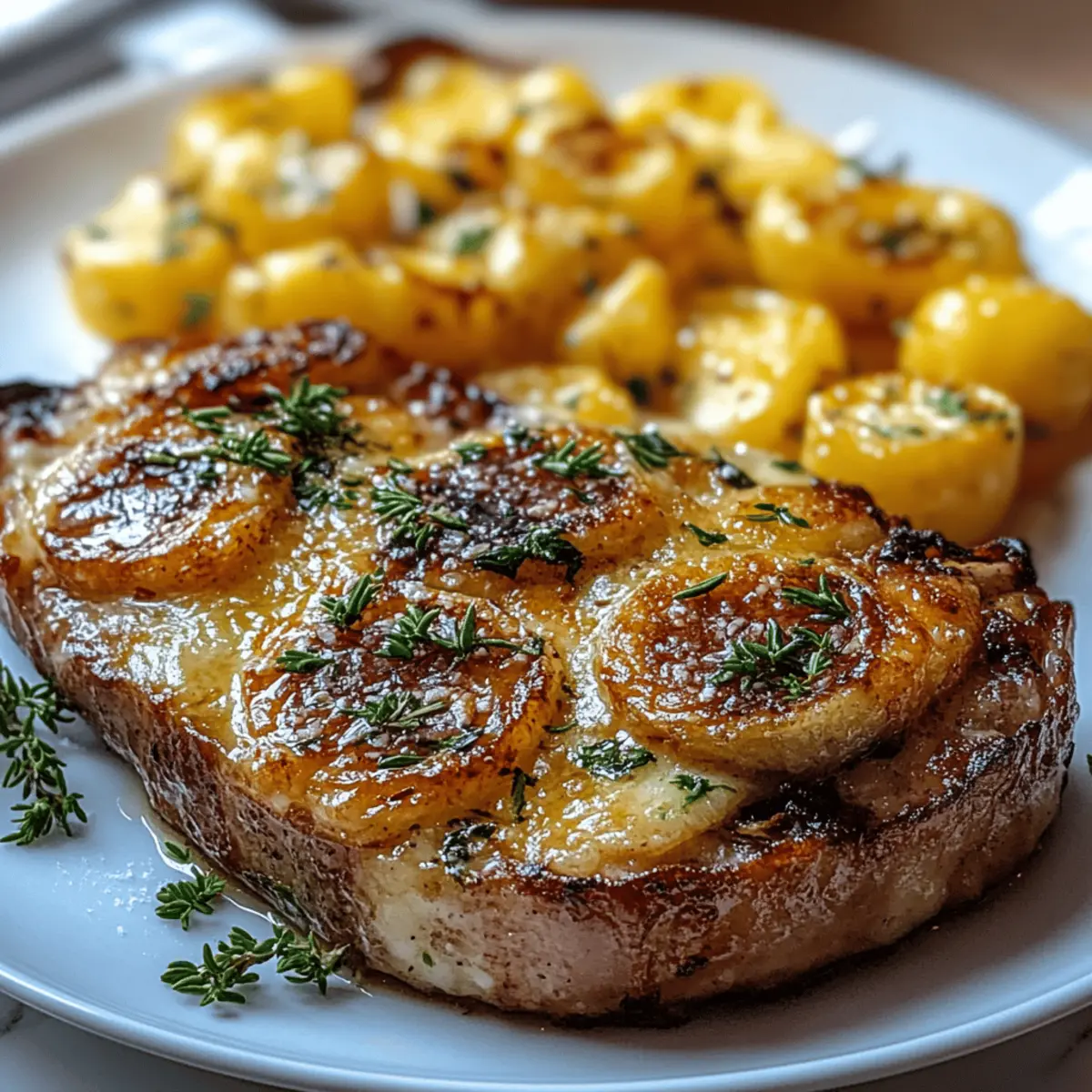 Ribeye Steak Cheesy Scalloped Potatoes