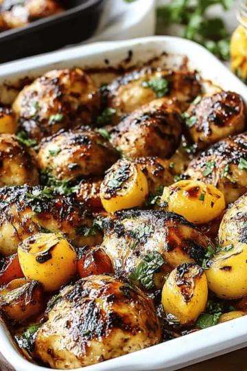 Savory Jamaican Pineapple Jerk Chicken Bake