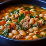 Spicy Italian Sausage and Cannellini Bean Soup