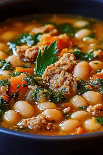 Spicy Italian Sausage and Cannellini Bean Soup
