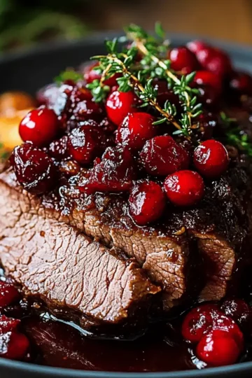 Tender Balsamic Cranberry Beef Roast