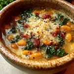 White Bean Greens Soup Kale Spinach Parmesan
