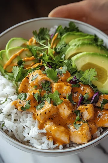 Spicy Thai Peanut Chicken Bowl