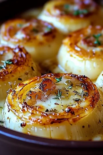 Baked Onions with Asiago Cheese