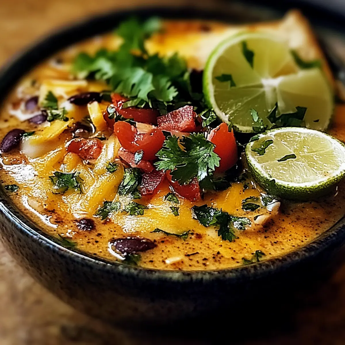 Chicken Poblano Black Bean Soup