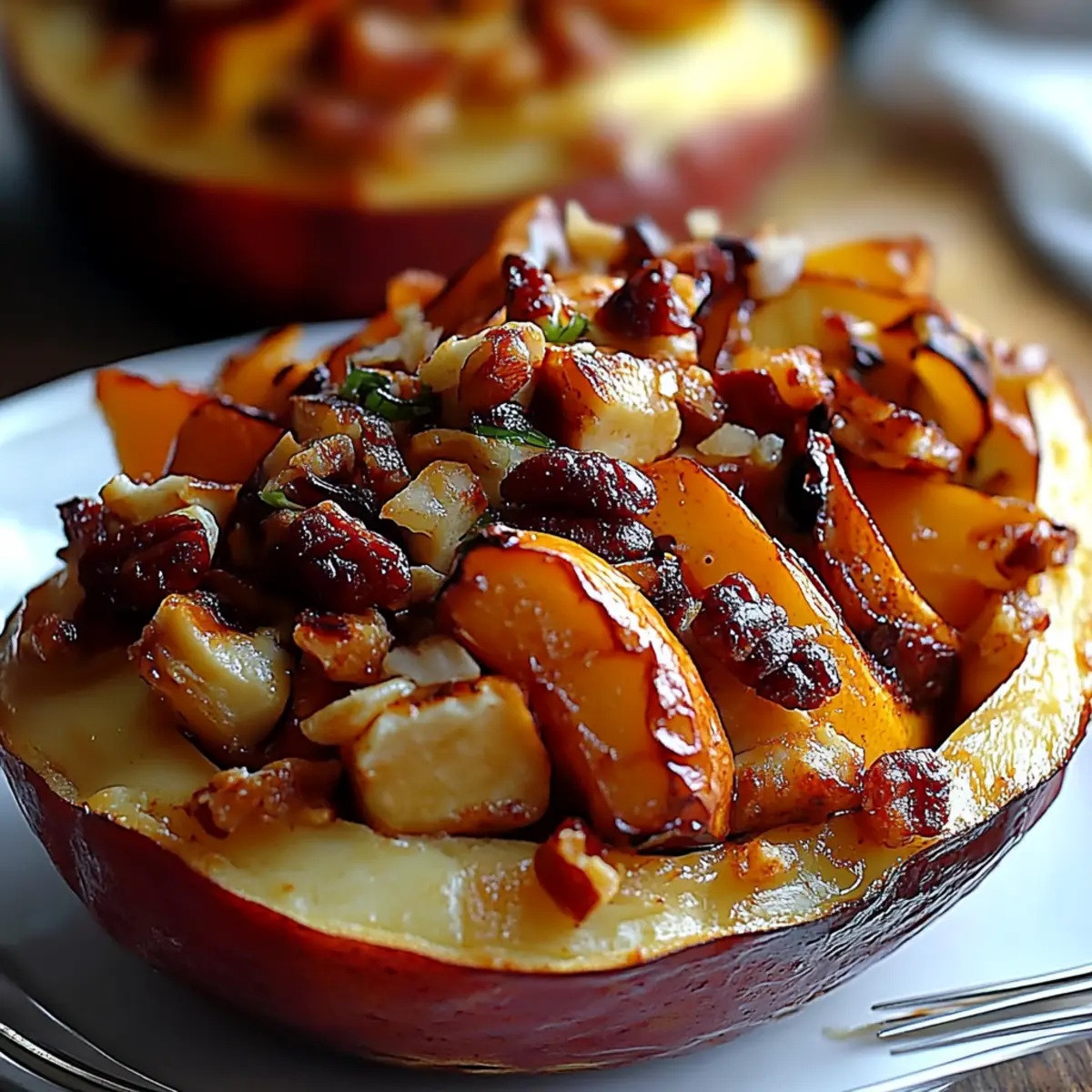 Cranberry Apple Twice-Baked Sweet Potatoes