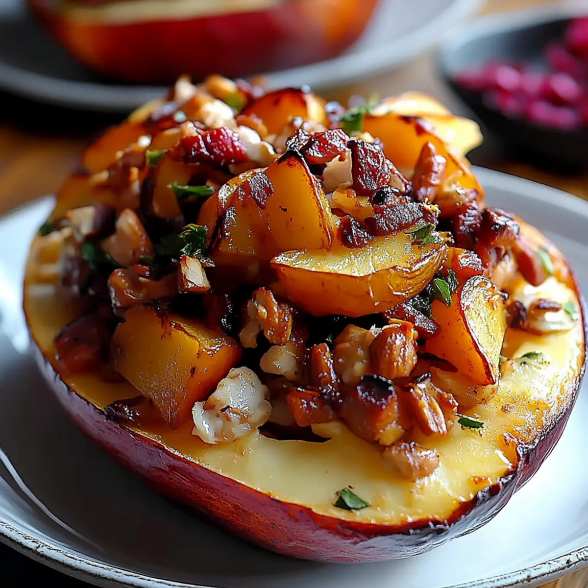 Cranberry Apple Twice-Baked Sweet Potatoes