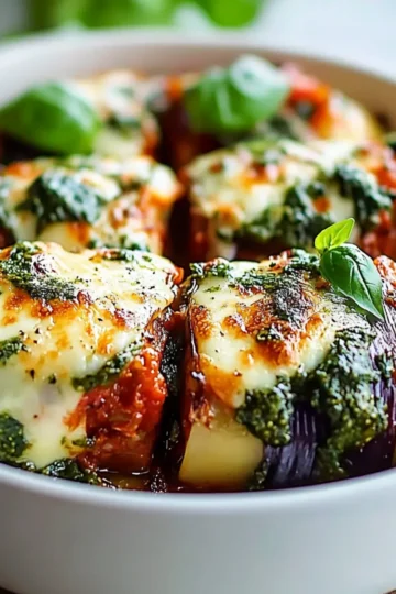 Eggplant Roll-Ups with Creamy Ricotta and Spinach
