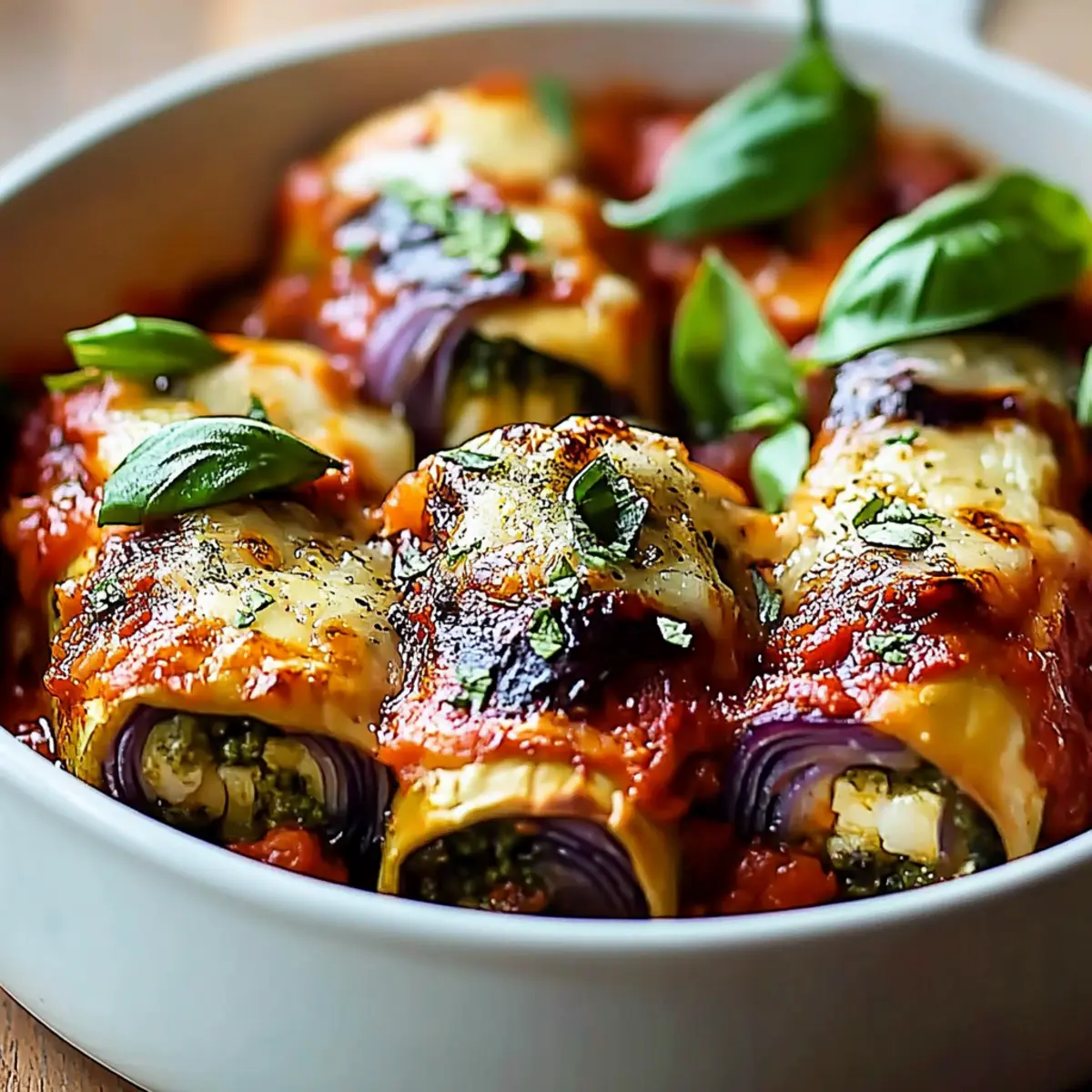Eggplant Roll-Ups with Creamy Ricotta and Spinach