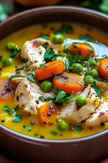 Hearty Anti-Inflammatory Turmeric Chicken Soup