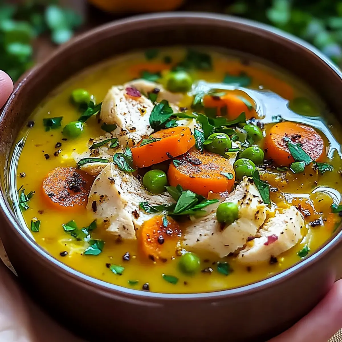 Hearty Anti-Inflammatory Turmeric Chicken Soup