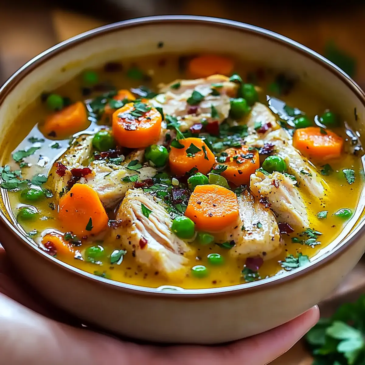 Hearty Anti-Inflammatory Turmeric Chicken Soup