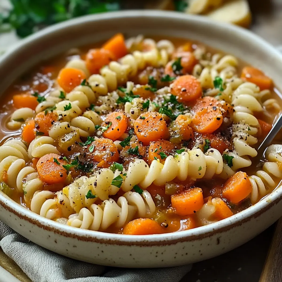 Italian Lentil Soup with Pasta