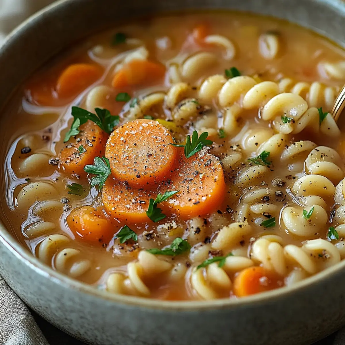 Italian Lentil Soup with Pasta