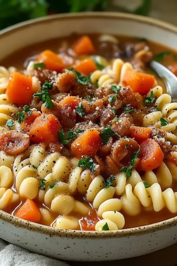 Italian Lentil Soup with Pasta