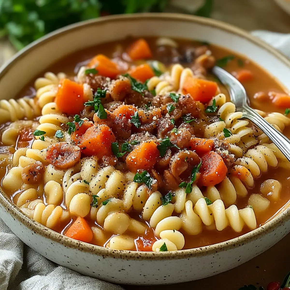 Italian Lentil Soup with Pasta