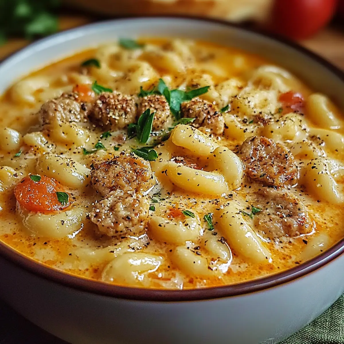 One-Pot Macaroni Cheeseburger Soup