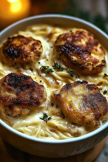 One-Skillet Creamy Chicken with Gruyere Orzo