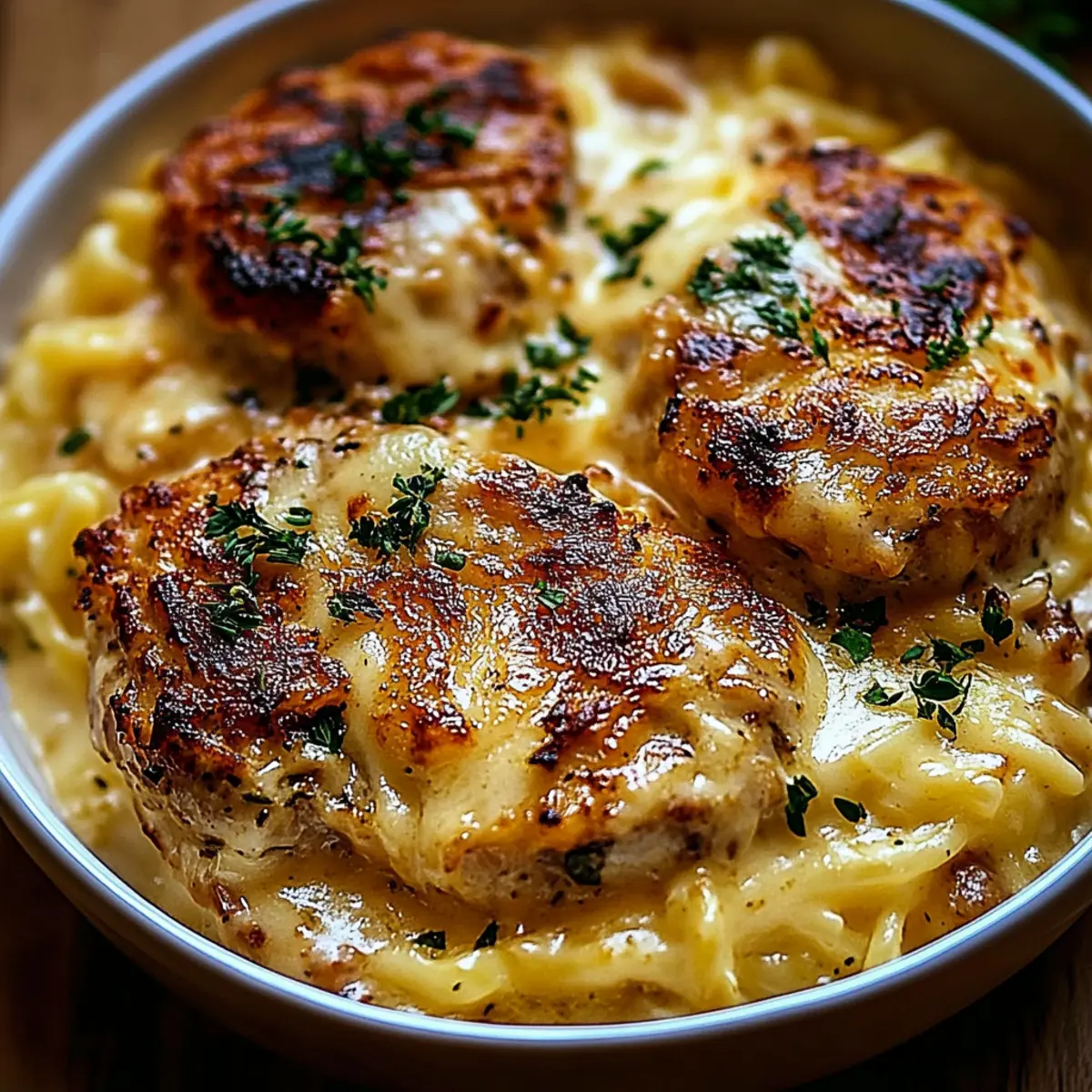 One-Skillet Creamy Chicken with Gruyere Orzo