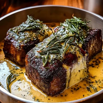 Slow-Braised Beef Short Ribs with Creamy Herb Sauce